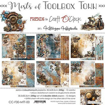 Набор бумаги 30х30 см "Mists of toolbox town", 6 листов (CraftO'clock)