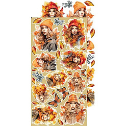 Набор бумаги 30х15 см "Autumn beauty. Для вырезания. Девушки", 12 листов (CraftO'clock)