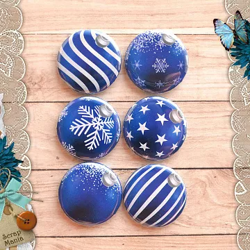 Набор фишек "Шарики синие" (Scrapmania) Набор фишек "Шарики синие" (Scrapmania)