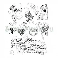 Набор штампов "Любовь" (Viva Decor) Набор штампов "Любовь" (Viva Decor)