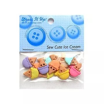 Набор пуговиц " Мороженое"  (Dress It Up) Набор пуговиц " Мороженое"  (Dress It Up)