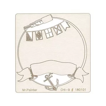 Украшение из чипборда "Рамка. Лазурные берега" (Mr.Painter) Украшение из чипборда "Рамка. Лазурные берега" (Mr.Painter)