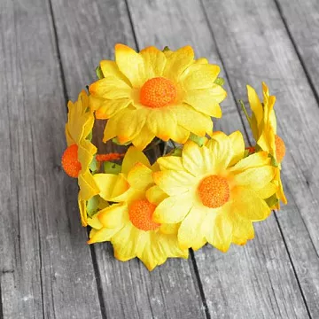 Букет средних ромашек "Желтый" (Craft) Букет средних ромашек "Желтый" (Craft)