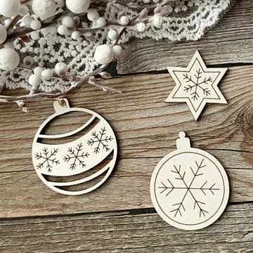 Чипборд "Новогодние игрушки", 3,6 см (LeoMammy) Чипборд "Новогодние игрушки", 3,6 см (LeoMammy)