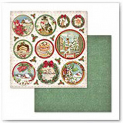 Набор бумаги 30х30 см "Christmas Vintage", 10 листов (Stamperia)