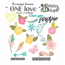 Набор высечек "One love" (SpringScrap)