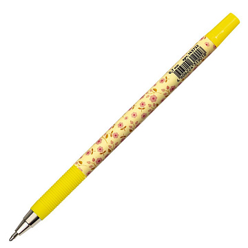 Ручка шариковая "Flowers", синяя, 1 шт (Юнландия)