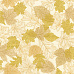 Отрез ткани 50х55 см "Кленовые листья", с золотым напылением (Peppy)