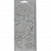 Контурные наклейки "Совы на дереве", лист 10x24,5 см, цвет серебряный (JEJE)