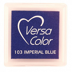 Подушечка чернильная пигментная Versacolor, размер 2,5х2,5 см, цвет императорский синий