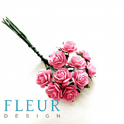 Букет мини-розочек "Розовые", 10 шт (Fleur-design)