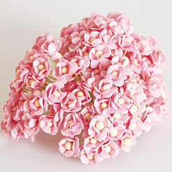 Букетик цветов вишни мини "Розовый", 1 см, 25 шт (Craft)