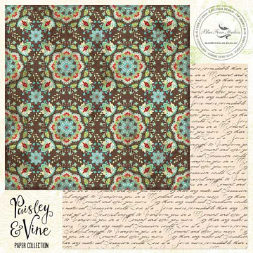 Бумага "Paisley&Vine. Bohemian" (Blue Fern)