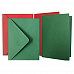 Набор текстурированных заготовок для открыток 12,7х17,8 см "Красные и зеленые" с конвертами, 20 шт (DoCrafts)