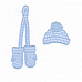Набор ножей для вырубки и тиснения "Вязанные варежки и шапка" (Мarianne Design)