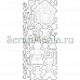 Контурные наклейки "Имбирный пряник" с перфорацией, лист 10x24,5 см, цвет золото (JEJE)
