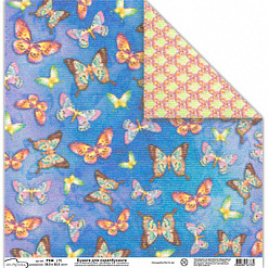 Бумага "Бабочки на синем" (Mr.Painter)