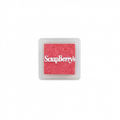 Подушечка чернильная пигментная 2,5х2,5 см, цвет мерцающий розовый (ScrapBerry's)