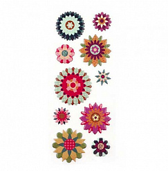 Набор мягких наклеек 6,5х15 см "Объемные цветы" (K&Company)