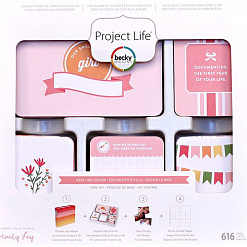 Набор карточек "Baby girl", 616 штук (American Crafts)