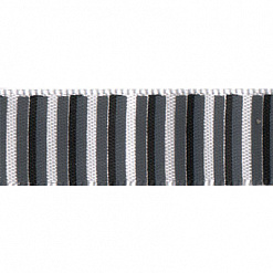 Лента атласная с рисунком "Монохромные полоски", ширина 1,2 см, длина 3 м (Gamma)