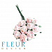 Букет мини-розочек "Белые с розовым напылением", 10 шт (Fleur-design)