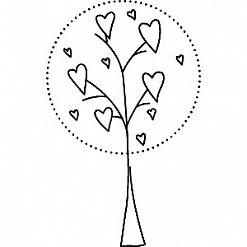 Штамп "Сердечное дерево" (Скрапклуб)