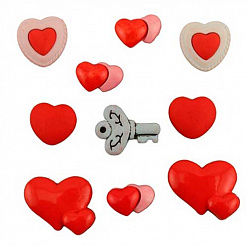 Набор пуговиц "Ключ к сердцу моему" (Buttons Galore)