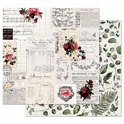 Бумага с фольгированием "Midnight Garden. Rose receipts" (Prima Marketing)