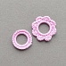 Набор вязаных украшений "Цветок и кольцо", цвет розовый (ScrapMania)