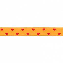 Лента атласная "Моя любовь, оранжевая", ширина 6 мм, длина 3 м (Gamma)