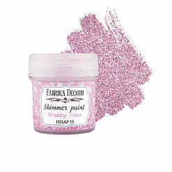 Краска Shimmer paint с глиттером "Розовый шебби", 20 мл (Фабрика Декору)