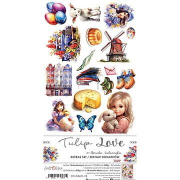 Набор бумаги 30х15 см "Tulip love", 18 листов (CraftO'clock)