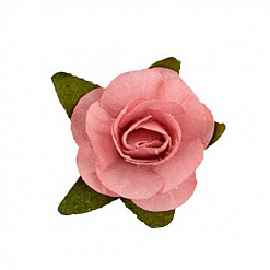 Букетик мини-роз с открытым бутоном "Талея. Винтажный розовый", 12 шт (Mr.Painter)