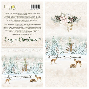 Набор бумаги 15х30 см "Cozy Christmas", 24 листа (Lemon Craft)