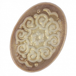 Камея "Орнамент", цвет коричневый с золотым (АртУзор)