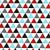 Отрез ткани 50х55 см "Геометрия, цветные треугольники 2" (Peppy)