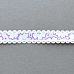 Лента репсовая "Цветы на фиолетовом", ширина 1,5 см, длина 0,9 м
