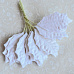 Набор листьев остролиста на стебельке "Белые. Малые", 10 шт (Craft)