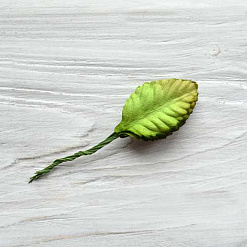 Набор листьев розы на стебельке "Зеленые средние", 20 шт (Craft)