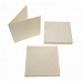 Набор заготовок для открыток 13,5х13,5 см "Квадратные кремовые с фигурным краем" с конвертами (DoCrafts)