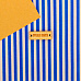 Набор отрезов ткани на клеевой основе А4 "Синие полоски" (АртУзор)