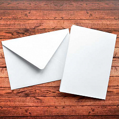 Заготовка для открытки 15x21 см "Белая" с конвертом (DoCrafts)