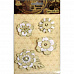 Набор тканевых цветочков "Белые, бежевые", 4 шт (Рукоделие)