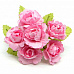 Букетик роз с листочками "Розовый" (Рукоделие)