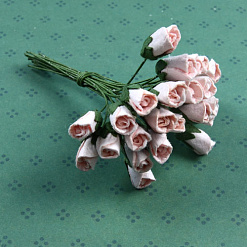 Букетик мини-роз с закрытым бутоном "Бледно-розовый", 25 шт (Impresse)