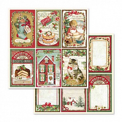 Набор бумаги 30х30 см "Christmas Vintage", 10 листов (Stamperia)