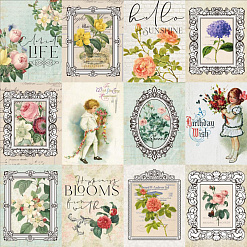 Набор бумаги 30х30 см "Floral tapestry", 12 листов (Memory-place)