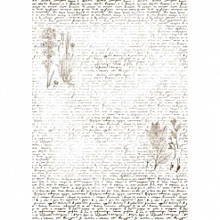 Пленка-оверлей А4 "Текст с гербарием" (Фабрика Декору)