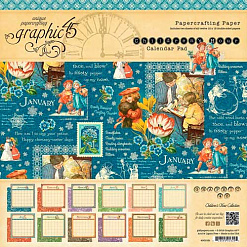 Набор бумаги 30х30 см "Children's Hour. Calendar Pad", 24 листа (Graphic 45)